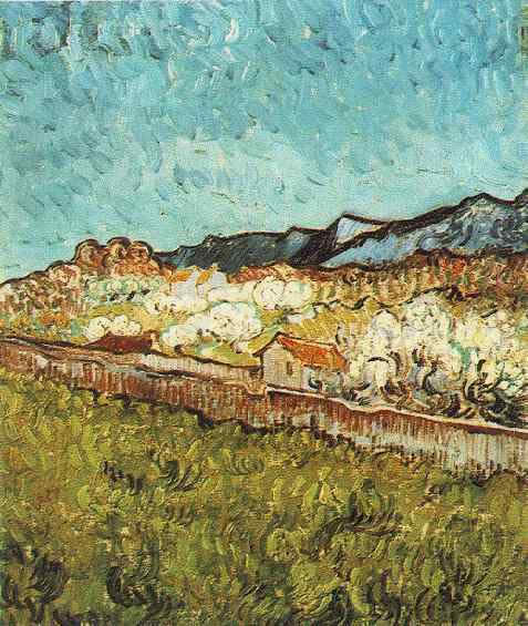 Vincent van Gogh Aux pieds des montagnes 1889